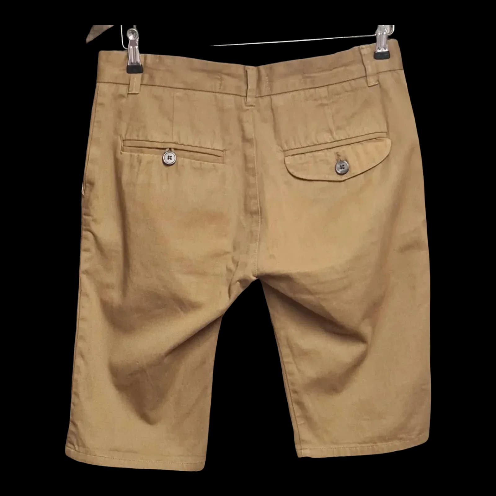 Mens River Island Khaki Shorts UK 28R - 2 - 474